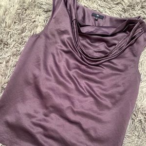 Gap lavender satin shell with rope embellishment